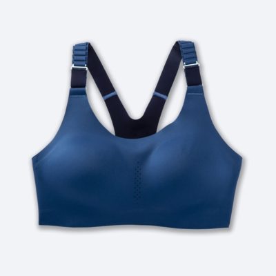 ‎نیم تنه ورزشی بروکس Brooks Dare Racerback run bra 2 آبی طوسی