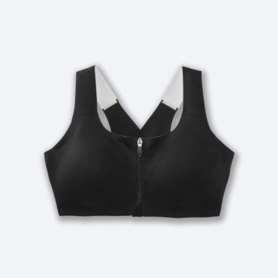 ‎نیم تنه زیپ دار ورزشی بروکس Brooks DARE ZIP Run bra مشکی