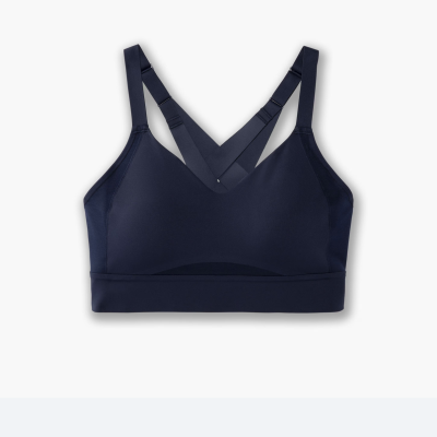 ‎نیمتنه ورزشی بروکس Brooks Interlace run bra سورمه ای