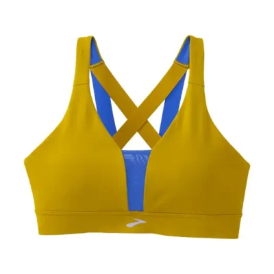 ‎نیمتنه ورزشی بروکس Brooks Plunge Run bra خردلی