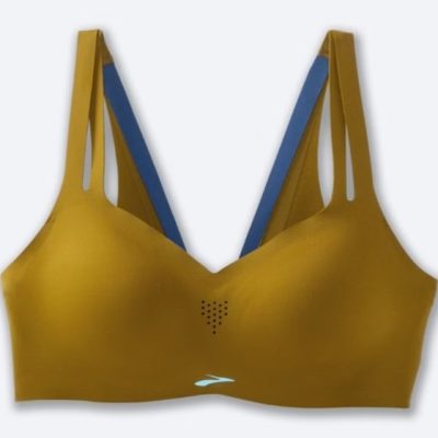‎نیمتنه ورزشی بروکس Brooks Dare Strappy Run Bra 1 زیتونی
