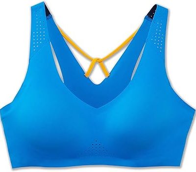 ‎نیمتنه ورزشی بروکس Brooks Dare V NECK Run Bra آبی
