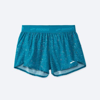‎شورت ورزشی زنانه بروکس Brooks Chaser 3″ Short سبز طرحدار