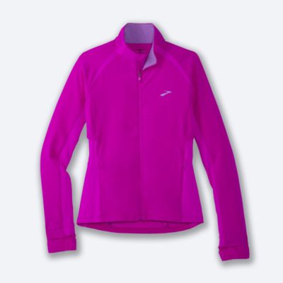 کاپشن ورزشی زنانه بروکس Brooks Fusion Hybrid Jacket ارغوانی