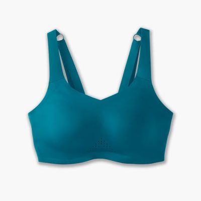 نیمتنه ورزشی بروکس مدل brooks run bra underwire  سبز اقیانوسی