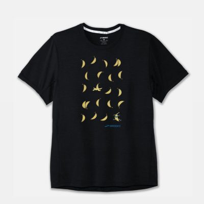 تیشرت ورزشی زنانه بروکس مدل Brooks Women’s Distance Graphic Short Sleeve| مشکی
