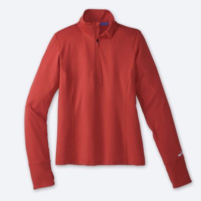 نیم زیپ ورزشی زنانه بروکس Brooks Dash ½ Zip قرمز