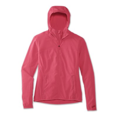 بادگیر ورزشی زنانه بروکس Brooks All Altitude Jacket صورتی شبرنگی
