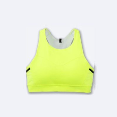 ‎نیمتنه ورزشی بروکسBrooks 3 Pocket Run bra فسفری