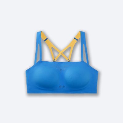 ‎نیمتنه ورزشی بروکس Brooks Dare Crisscross Run Bra آبی