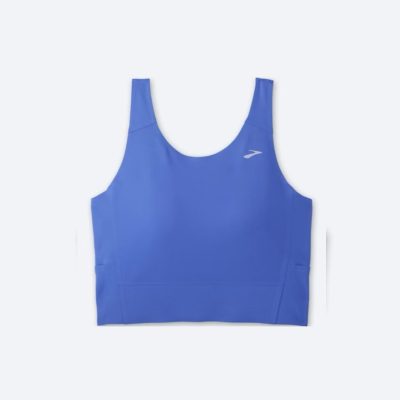 کراپ ورزشی بروکس مدل RUN WITHIN CROP TANK آبی کاربنی