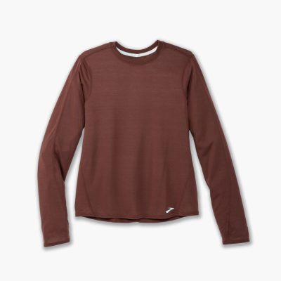 بلوز ورزشی زنانه بروکس Brooks long sleeve قهوه ای