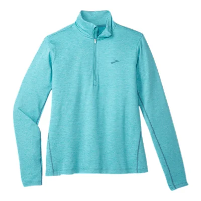 نیم زیپ ورزشی زنانه بروکس Brooks Dash ½ Zip آبی فیروزه ای