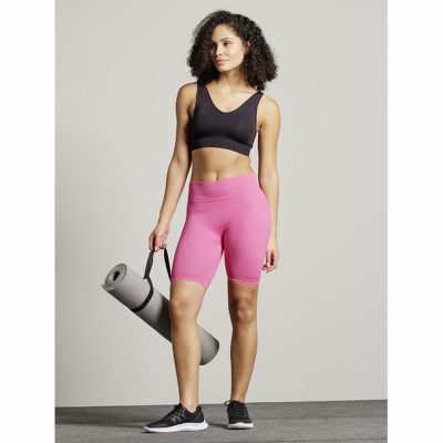 شورت تایت ورزشی زنانه کریویت Crivit Seamless Short Tight صورتی