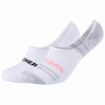 جوراب ورزشی اسکیچرز Skechers Sport Socks Pack (پک دو جفتی) سفید خاکستری