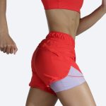 شورت ورزشی زنانه کشاله دار بروکس Brooks Chaser 5″ 2-in-1 Short قرمز - تصویر 4