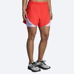 شورت ورزشی زنانه کشاله دار بروکس Brooks Chaser 5″ 2-in-1 Short قرمز - تصویر 2