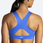 نمیتنه زیپ دار ورزشی بروکس Brooks Dare Zip run bra 2 آبی طلایی - تصویر 3