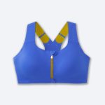نمیتنه زیپ دار ورزشی بروکس Brooks Dare Zip run bra 2 آبی طلایی