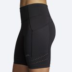 شورت تایت ورزشی زنانه بروکس Brooks Method 8″ Short Tight New مشکی - تصویر 4