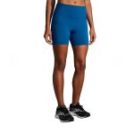 شورت تایت ورزشی زنانه بروکس Brooks Method 5″ Short Tight آبی طوسی - تصویر 2