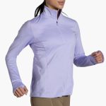 نیم زیپ ورزشی زنانه بروکس Brooks Dash ½ Zip یاسی - تصویر 2
