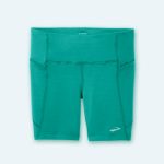 شورت تایت ورزشی زنانه بروکس Brooks Moment 5″ short Tight سبز نیلی