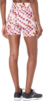 شورت تایت ورزشی زنانه بروکس Brooks Moment 5″ short Tight صورتی طرحدار - تصویر 2