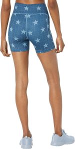 شورت تایت ورزشی زنانه بروکس Brooks Moment 5″ short Tight سورمه ای با طرح ستاره - تصویر 3