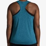 تاپ ورزشی زنانه بروکس Brooks Distance Tank 2 آبی تالابی طرح دار - تصویر 2