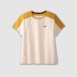 تیشرت ورزشی زنانه بروکس Brooks Sprint Free short sleeve کرم روشن