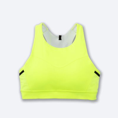 نیمتنه ورزشی بروکس Brooks 3 Pocket Run bra فسفری