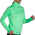نیم زیپ ورزشی زنانه بروکس Brooks Dash ½ Zip سبز - تصویر 2