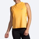 تاپ ورزشی زنانه بروکس Atmosphere Sleeveless زعفرانی - تصویر 2