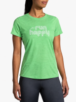 تیشرت ورزشی زنانه بروکس Brooks Graphic short sleeve سبز - تصویر 2