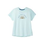 تیشرت ورزشی زنانه بروکس Brooks Graphic short sleeve سبز یخی طرح دار