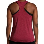 تاپ ورزشی زنانه بروکس Brooks Distance Tank 2.0 زرشکی طرحدار - تصویر 3