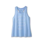 تاپ ورزشی زنانه بروکس Brooks Distance Tank 2.0 آبی طرحدار