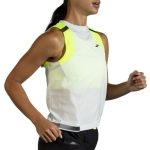 تاپ ورزشی زنانه بروکس Atmosphere Sleeveless سفید کربنات - تصویر 4