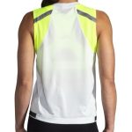 تاپ ورزشی زنانه بروکس Atmosphere Sleeveless سفید کربنات - تصویر 3