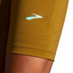 شورت تایت ورزشی زنانه بروکس Brooks Method 8″ Short Tight زیتونی - تصویر 4