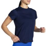تیشرت ورزشی زنانه بروکس Brooks Distance Short Sleeve سورمه ای - تصویر 4
