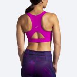 نیمتنه ورزشی بروکس Brooks 3 Pocket Run bra ارغوانی - تصویر 3
