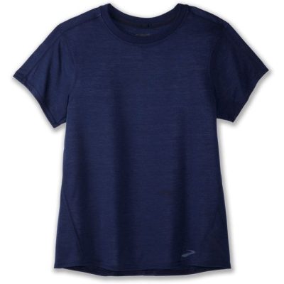 تیشرت ورزشی زنانه بروکس Brooks Distance Short Sleeve سورمه ای
